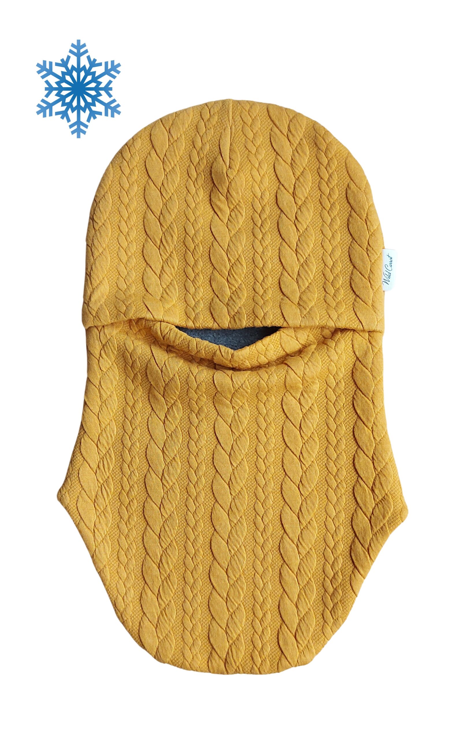 Puuvillafliisi voodriga kootud palmikutega kangast soe ja paks talvetuukrikas.